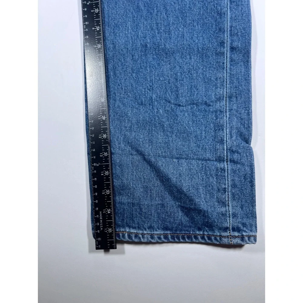 Levi's 501 Original Fit Men 36x36 Blue Medium Wash Straight Leg Button Fly Jeans